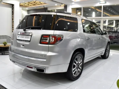 2014 GMC Acadia Denali 3.6 Litres 6 Cylinders Petrol Engine Silver Beige SUV GCC Specs