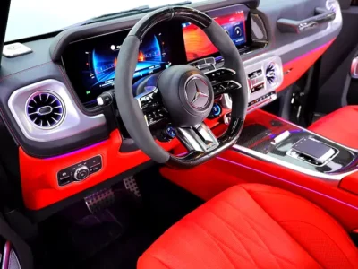 2025 Mercedes-Benz G-Class G 63 AMG 4.0L V8 Biturbo Engine Grey Red SUV GCC Specs