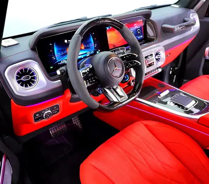 2025 Mercedes-Benz G-Class G 63 AMG 4.0L V8 Biturbo Engine Grey Red SUV GCC Specs