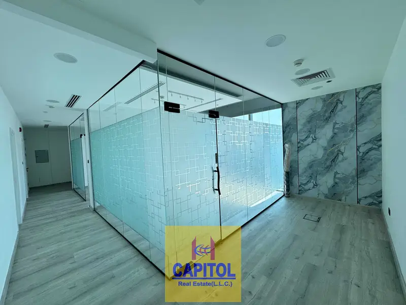 880 sqft Fully Furnished Fitted Office with Partitions | Prism Tower, Business Bay