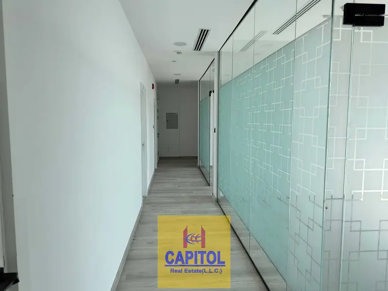 880 sqft Fully Furnished Fitted Office with Partitions | Prism Tower, Business Bay