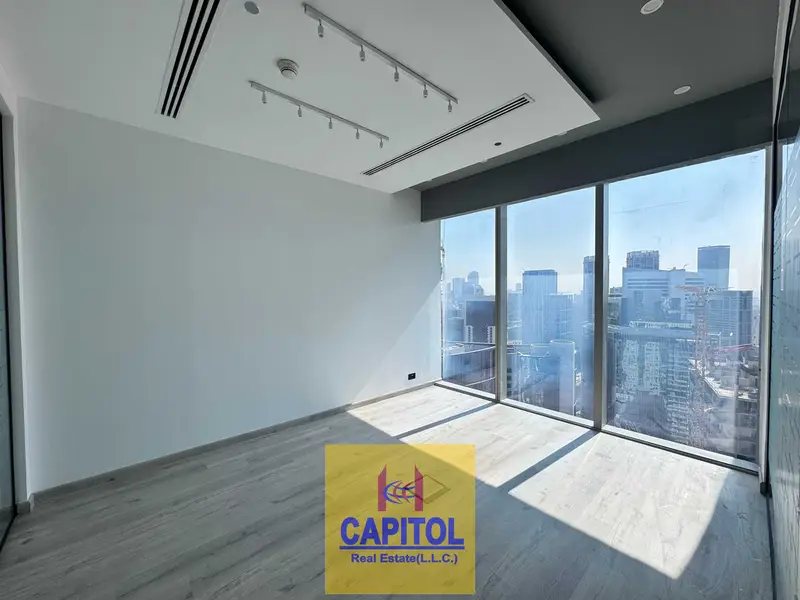 880 sqft Fully Furnished Fitted Office with Partitions | Prism Tower, Business Bay