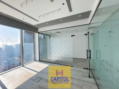 880 sqft Fully Furnished Fitted Office with Partitions | Prism Tower, Business Bay