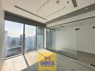880 sqft Fully Furnished Fitted Office with Partitions | Prism Tower, Business Bay