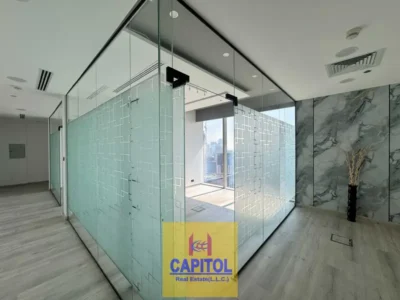 880 sqft Fully Furnished Fitted Office with Partitions | Prism Tower, Business Bay