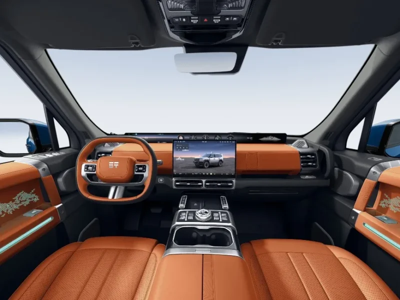2027 Jetour G700 Top Fire 2.0T Plug-in Hybrid 4 Cylinders Engine Grey Orange SUV
