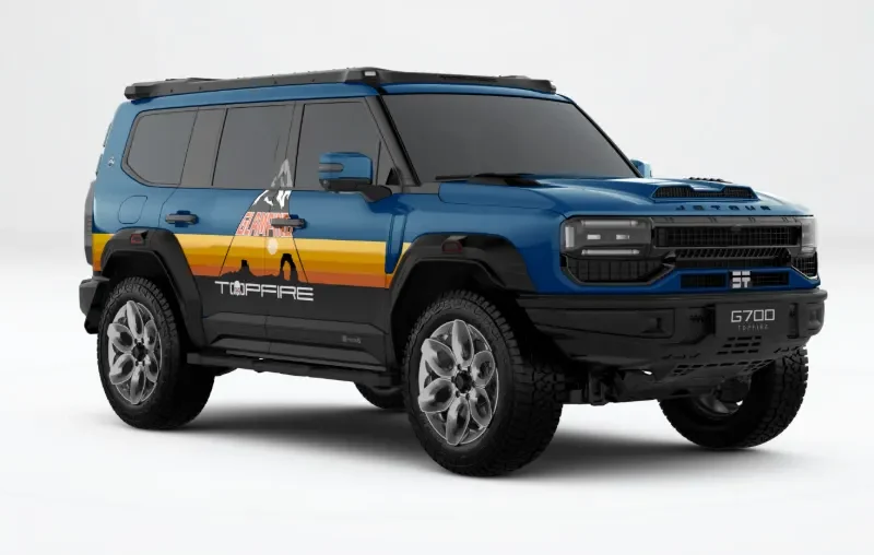 2027 Jetour G700 Top Fire 2.0T Plug-in Hybrid 4 Cylinders Engine Blue Orange SUV