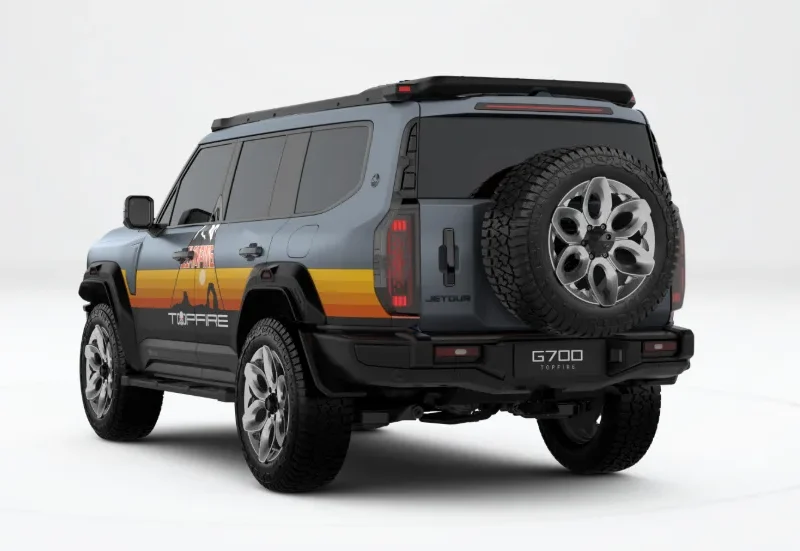 2027 Jetour G700 Top Fire 2.0T Plug-in Hybrid 4 Cylinders Engine Grey Orange SUV