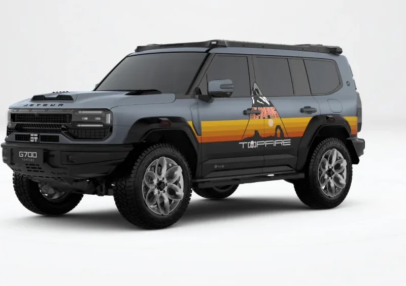 2027 Jetour G700 Top Fire 2.0T Plug-in Hybrid 4 Cylinders Engine Grey Orange SUV