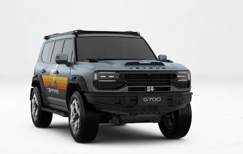 2027 Jetour G700 Top Fire 2.0T Plug-in Hybrid 4 Cylinders Engine Grey Orange SUV