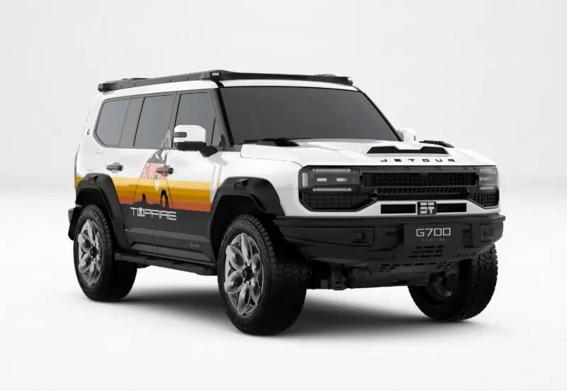 2027 Jetour G700 Top Fire 2.0T Plug-in Hybrid 4 Cylinders Engine White Beige SUV