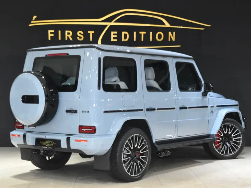 2022 Mercedes-Benz G-Class G 63 AMG 4.0L V8 Biturbo Petrol Engine Blue White SUV