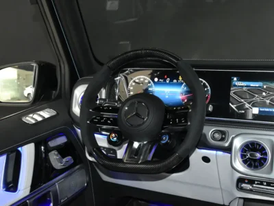 2022 Mercedes-Benz G-Class G 63 AMG 4.0L V8 Biturbo Petrol Engine Blue White SUV