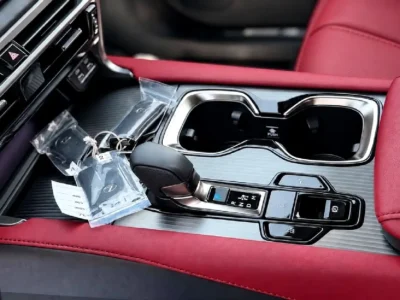 2025 Lexus RX-Series RX 500h F Sport Performance 4 Cylinders Hybrid Engine White Red SUV