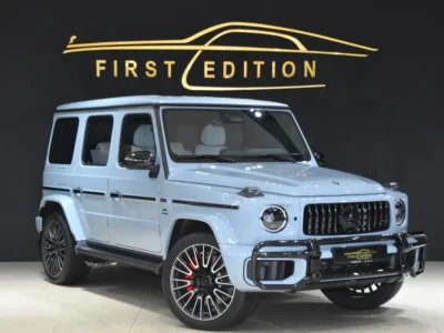 2022 Mercedes-Benz G-Class G 63 AMG 4.0L V8 Biturbo Petrol Engine Blue White SUV