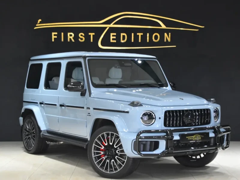 2022 Mercedes-Benz G-Class G 63 AMG 4.0L V8 Biturbo Petrol Engine Blue White SUV