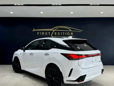 2025 Lexus RX-Series RX 500h F Sport Performance 4 Cylinders Hybrid Engine White Red SUV