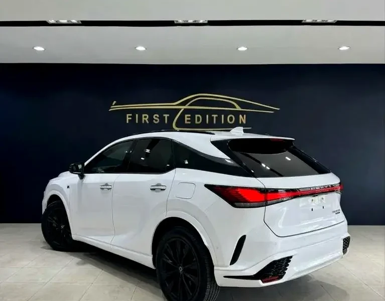 2025 Lexus RX-Series RX 500h F Sport Performance 4 Cylinders Hybrid Engine White Red SUV