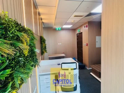 1,124 sqft Fully Furnished Fitted Office with Partitions | Prism Tower, Business Bay