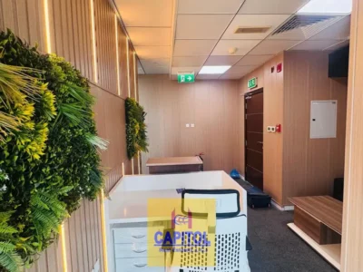 1,124 sqft Fully Furnished Fitted Office with Partitions | Prism Tower, Business Bay