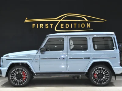 2022 Mercedes-Benz G-Class G 63 AMG 4.0L V8 Biturbo Petrol Engine Blue White SUV