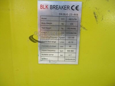 Bilaike 680 suitable for 4-7 Ton excavator - Yellow