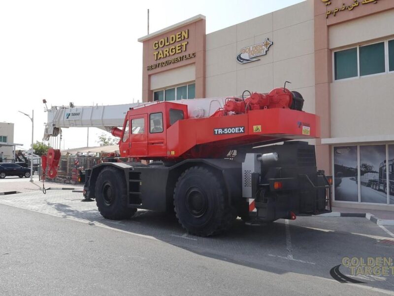 2005 TADANO TR-500-EX 4x4 Rough-Terrain Crane 6 Cylinders Diesel Engine - Red