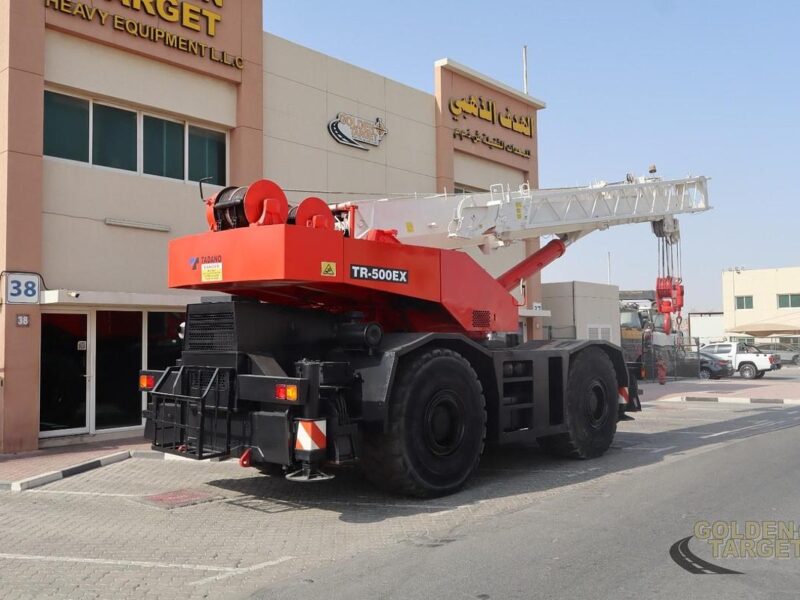 2005 TADANO TR-500-EX 4x4 Rough-Terrain Crane 6 Cylinders Diesel Engine - Red