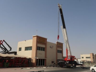 2005 TADANO TR-500-EX 4x4 Rough-Terrain Crane 6 Cylinders Diesel Engine - Red