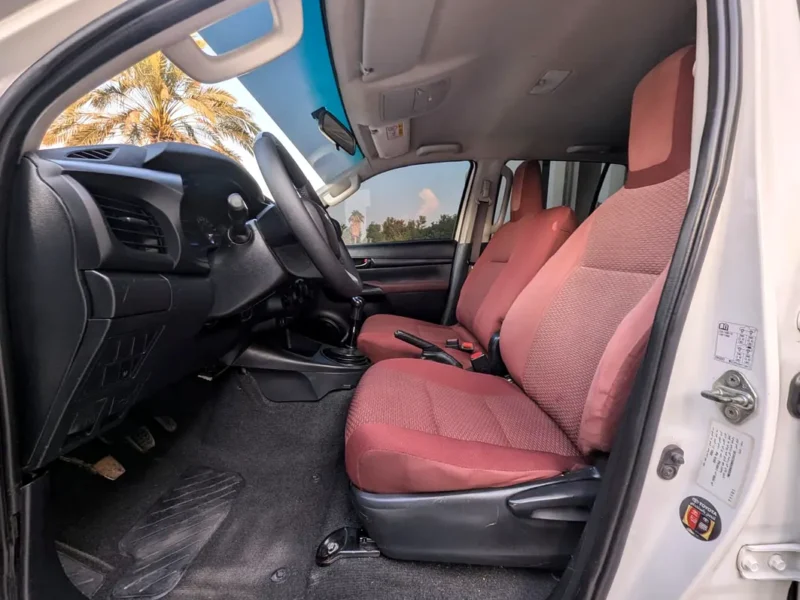 2022 Toyota Hilux 2.4 Litres 4-Cylinder Diesel Engine White Red Pickup Truck GCC Specs