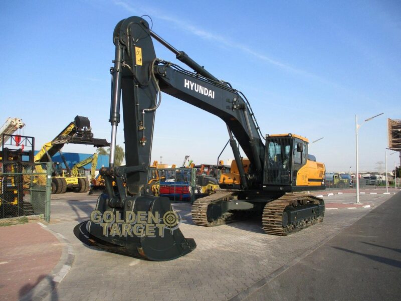 2023 Hyundai HX360L Hydraulic Excavator 6-Cylinder Hyundai HM8.3 Diesel Engine - Yellow