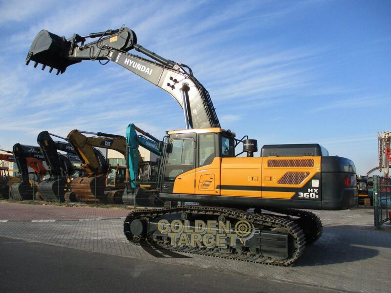 2023 Hyundai HX360L Hydraulic Excavator 6-Cylinder Hyundai HM8.3 Diesel Engine - Yellow