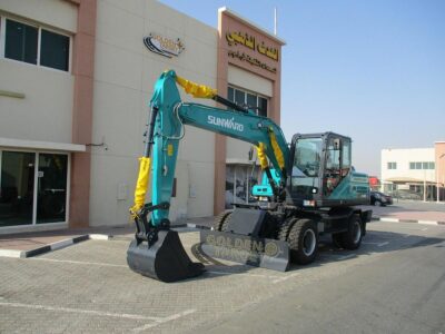 2024 SUNWARD SWE150W Wheel Excavator 4 Cylinder Cummins QSF3 Diesel Engine - Blue