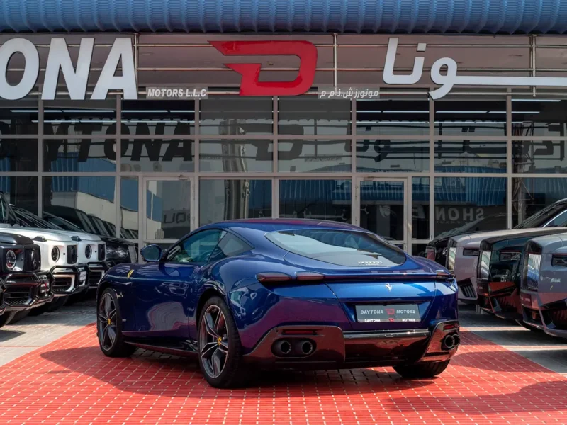 2021 Ferrari Roma Standard 3.9L V8 Twin Turbo Petrol Engine Blue Brown Sports Car