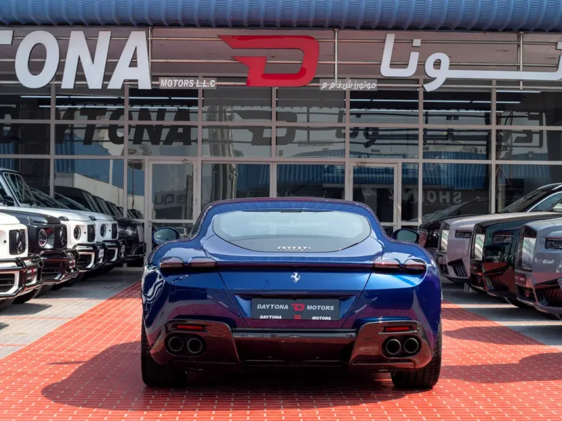2021 Ferrari Roma Standard 3.9L V8 Twin Turbo Petrol Engine Blue Brown Sports Car