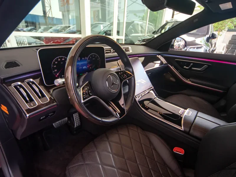 2021 Mercedes-Benz S-Class S 500 L 4MATIC 3.0L Inline-6 Turbo Engine Silver Black Sedan