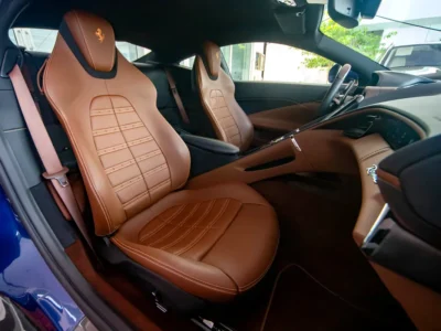 2021 Ferrari Roma Standard 3.9L V8 Twin Turbo Petrol Engine Blue Brown Sports Car