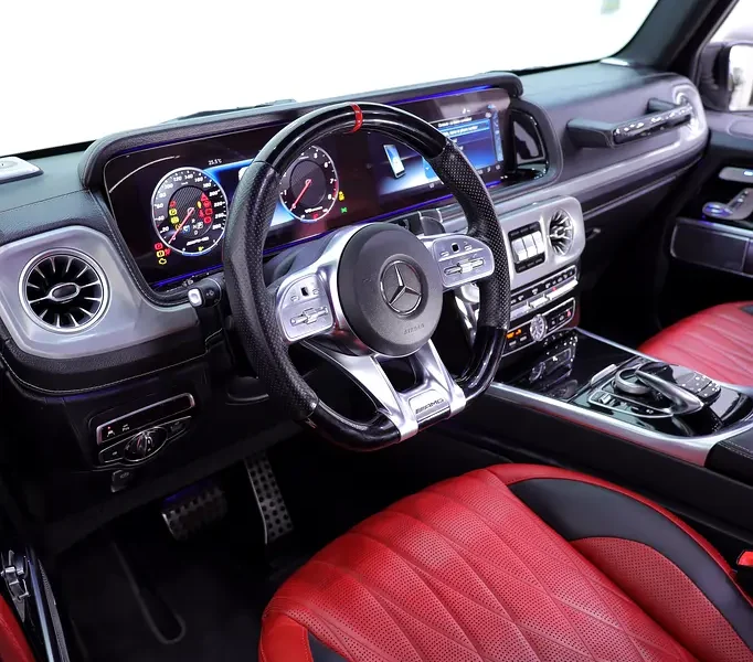 2019 Mercedes-Benz G-Class G 63 AMG 4.0L V8 Biturbo Engine White Red SUV GCC Specs